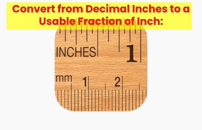 Convert from Decimal Inches to a Usable Fraction of Inch:
