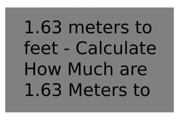 1.63 meters to feet