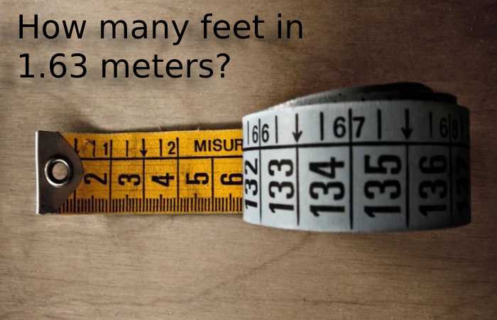 1.63 meters to feet