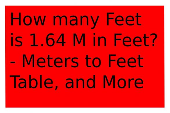 1.64 m in feet