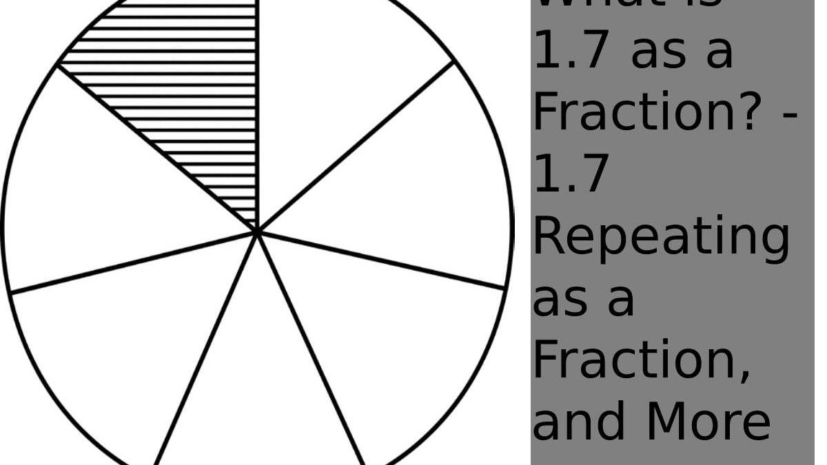 What is 1.7 as a Fraction? – 1.7 Repeating as a Fraction – Financial Gig