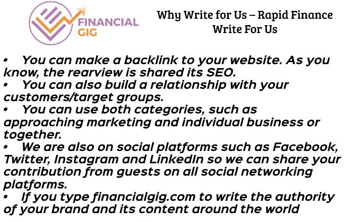 Why Write for Us – Rapid Finance Write For Us