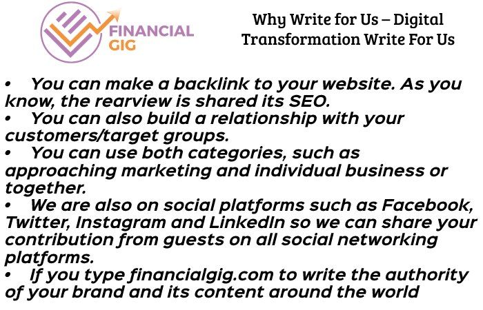 Why Write for Us – Digital Transformation Write For Us