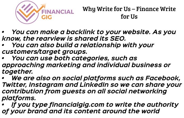 Why Write for Us – Finance Write for Us