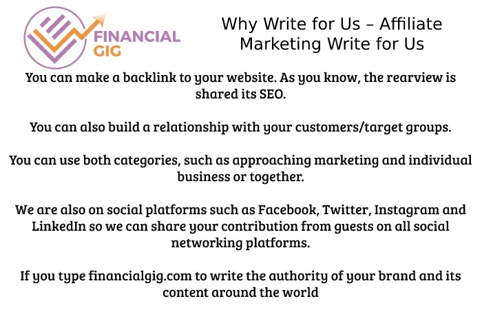 Why Write for Us – Affiliate Marketing Write for Us