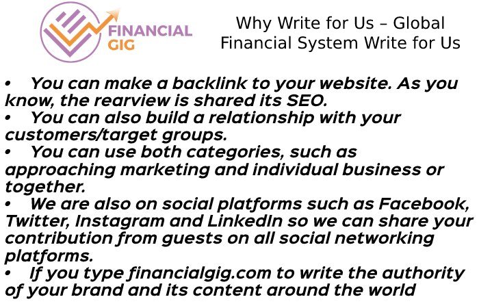 Why Write for Us – Global Financial System Write for Us