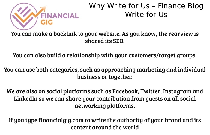 Why Write for Us – Finance Blog Write for Us