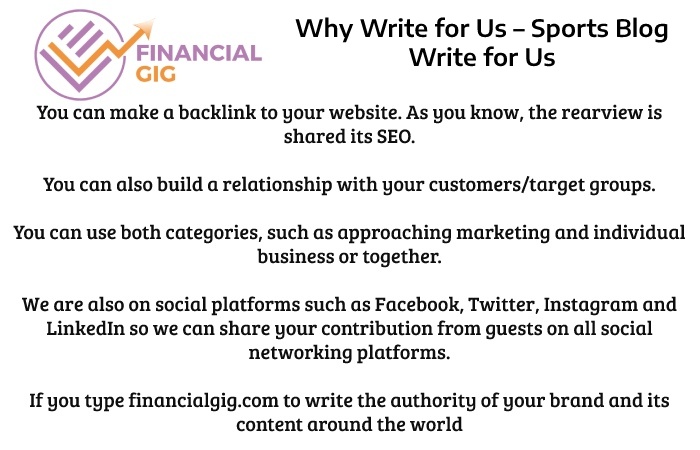 Why Write for Us – Sports Blog Write for Us