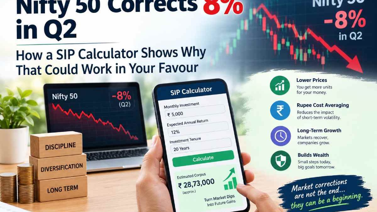 Nifty 50 Corrects 8% in Q2: How a SIP Calculator Shows Why That Could Work in Your Favour